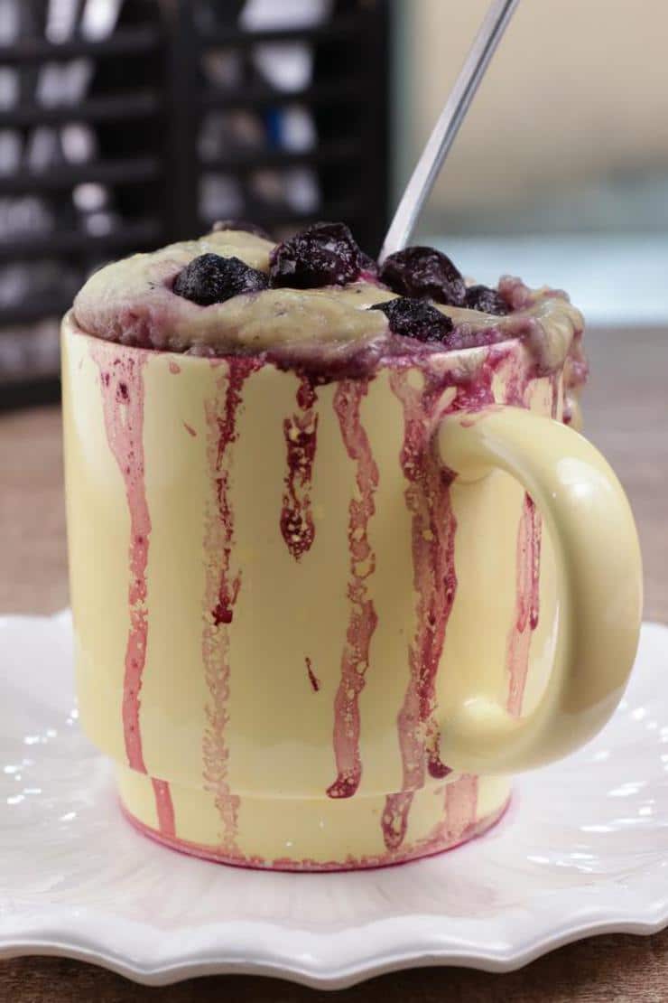 BEST Keto Mug Cakes! Low Carb Microwave Blueberry Muffin
