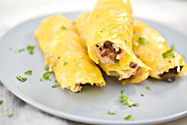 Keto Low Carb Cowboy Chicken Quesadilla Wraps – Ketogenic Diet Recipe Cheese Roll Ups – Appetizers – Side Dish – Lunch – Dinner – Completely Keto Friendly & Beginner