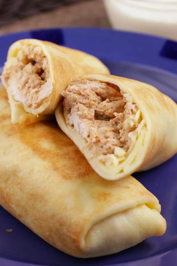 Keto Taquitos! BEST Low Carb Keto Cream Cheese Taquito Wraps - Chicken Idea – Quick & Easy Ketogenic Diet Recipe – Completely Keto Friendly. Great #chicken cream cheese wraps for chicken taquitos cheese roll ups for meal dinner, snacks, appetizers or healthy lunch. Use pantry food & fridge food. Low carb chicken wraps recipe to make today for BBQ, clean eating dinner, healthy dinner or snacks idea
