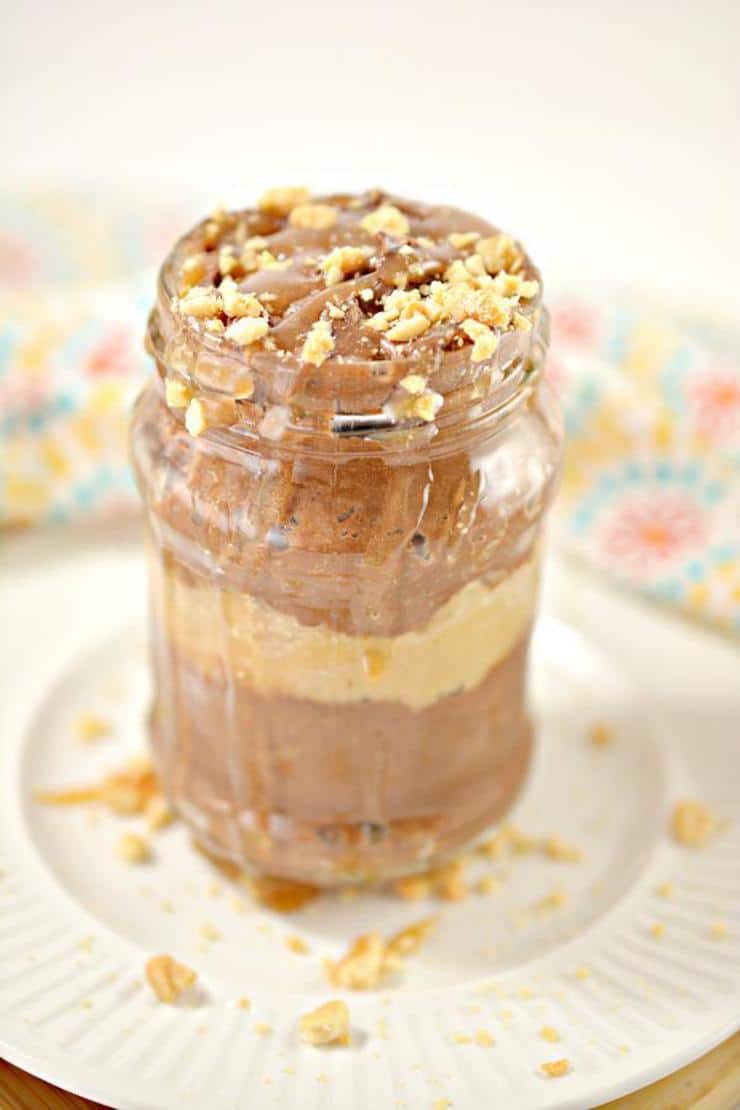 BEST Keto Snickers Cups! Low Carb Keto Chocolate Caramel Snickers Candy Pudding Idea – No Bake – Dessert – Treat – Snack – Sugar Free – Gluten Free – Creamy Pudding