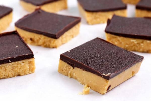 4 Ingredient Keto Peanut Butter Chocolate Bars – Best NO BAKE Low Carb Recipe – Desserts – Treats – Snacks - Ketogenic Diet