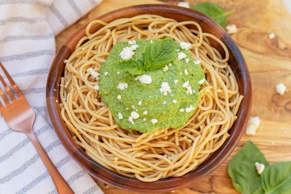 Pesto Sauce – EASY Pesto – BEST Healthy Creamy Pesto Sauce - Dinners – Lunch – Side Dishes - DIY Homemade Pesto Sauce For Pasta 