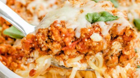 EASY Keto Baked Cream Cheese Spaghetti! Low Carb Ground Turkey Casserole Recipe – Quick – Healthy – BEST Ketogenic Diet Dinner – Lunch