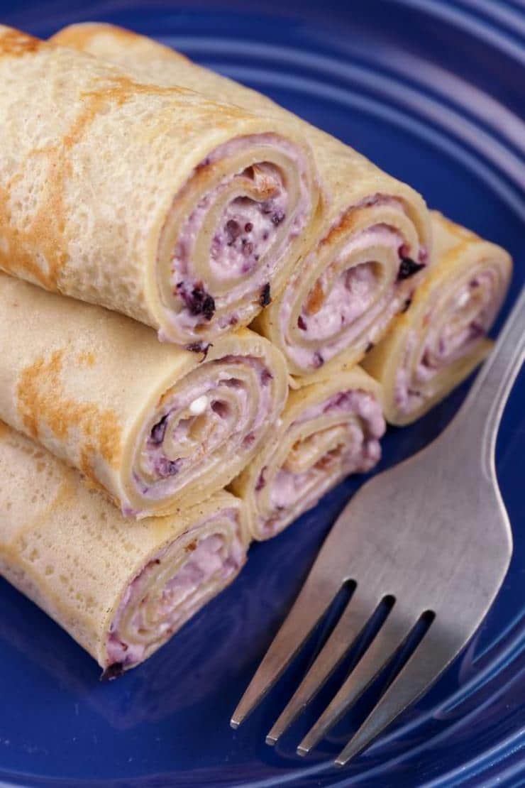 BEST Keto Blueberry Cheesecake Roll Ups – Low Carb Keto French Toast Blueberry Cheesecake Recipe – Quick and Easy Ketogenic Diet Idea