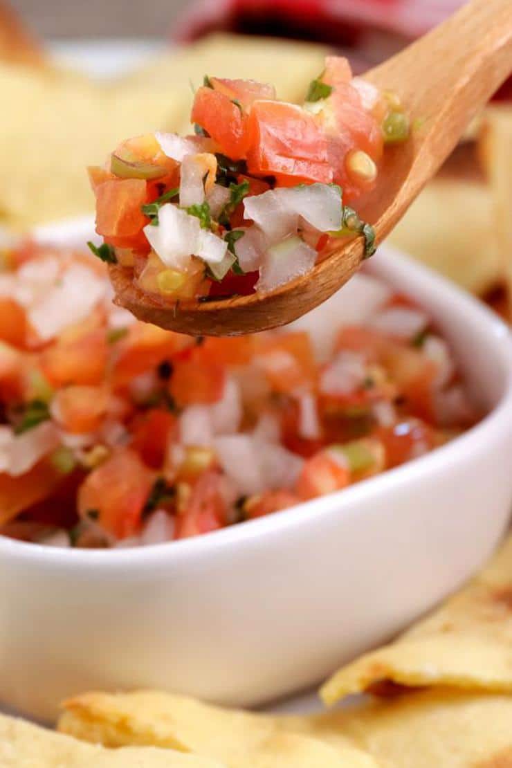 Keto Salsa – BEST Low Carb Fresh Tomato Salsa Recipe {Easy – Homemade} Gluten Free