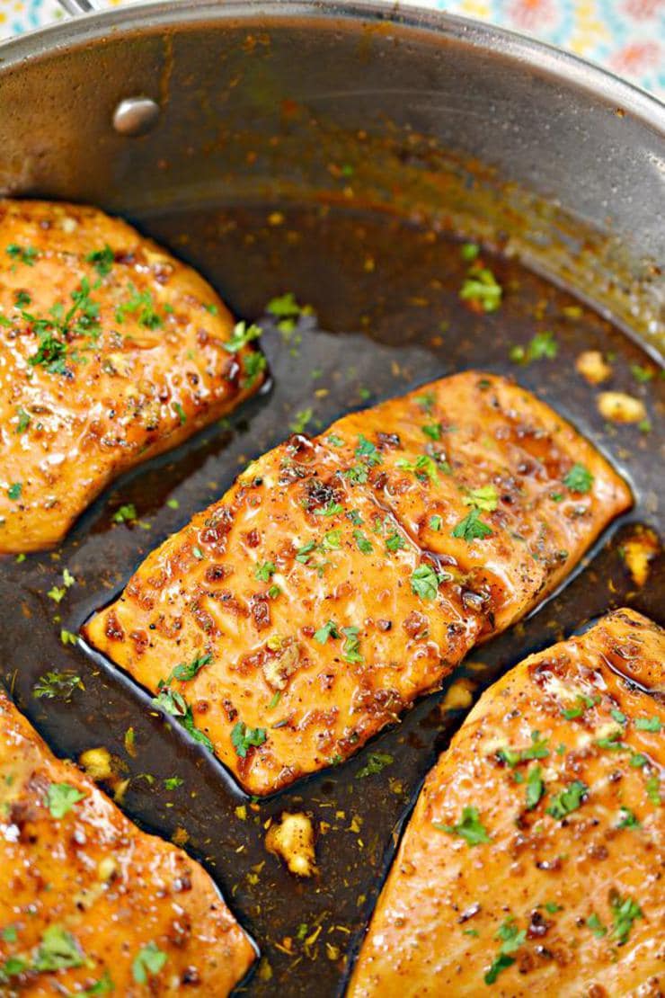 Keto Salmon – BEST Low Carb Honey Garlic Salmon Recipe {Easy – Homemade} Gluten Free Baked Fish