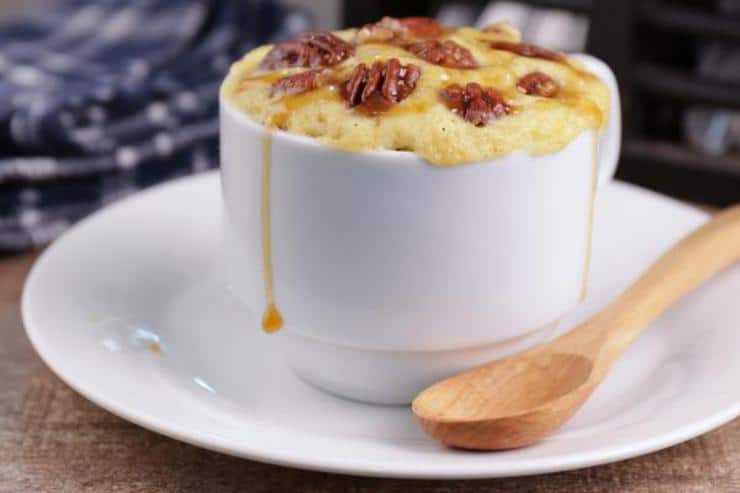 BEST Keto Mug Cakes! Gluten Free Low Carb Microwave Pecan Pie In A Mug Idea – Quick & Easy Ketogenic Diet Recipe – Completely Keto Friendly Baking