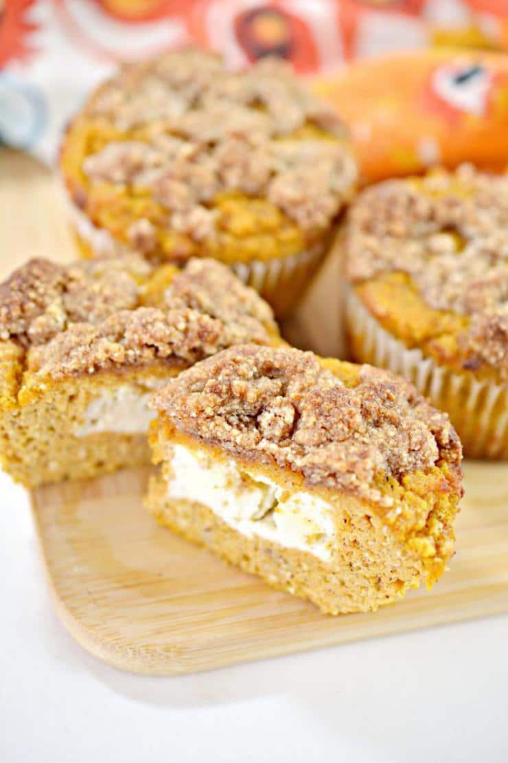 Keto Gluten Free Muffins - Low Carb Cream Cheese Pumpkin Muffin Idea - Homemade Ketogenic Diet Recipe - Quick & Easy