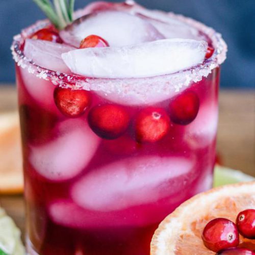 Alcoholic Drinks – BEST Christmas Margarita Recipe – Easy and Simple On The Rocks Alcohol Drinks