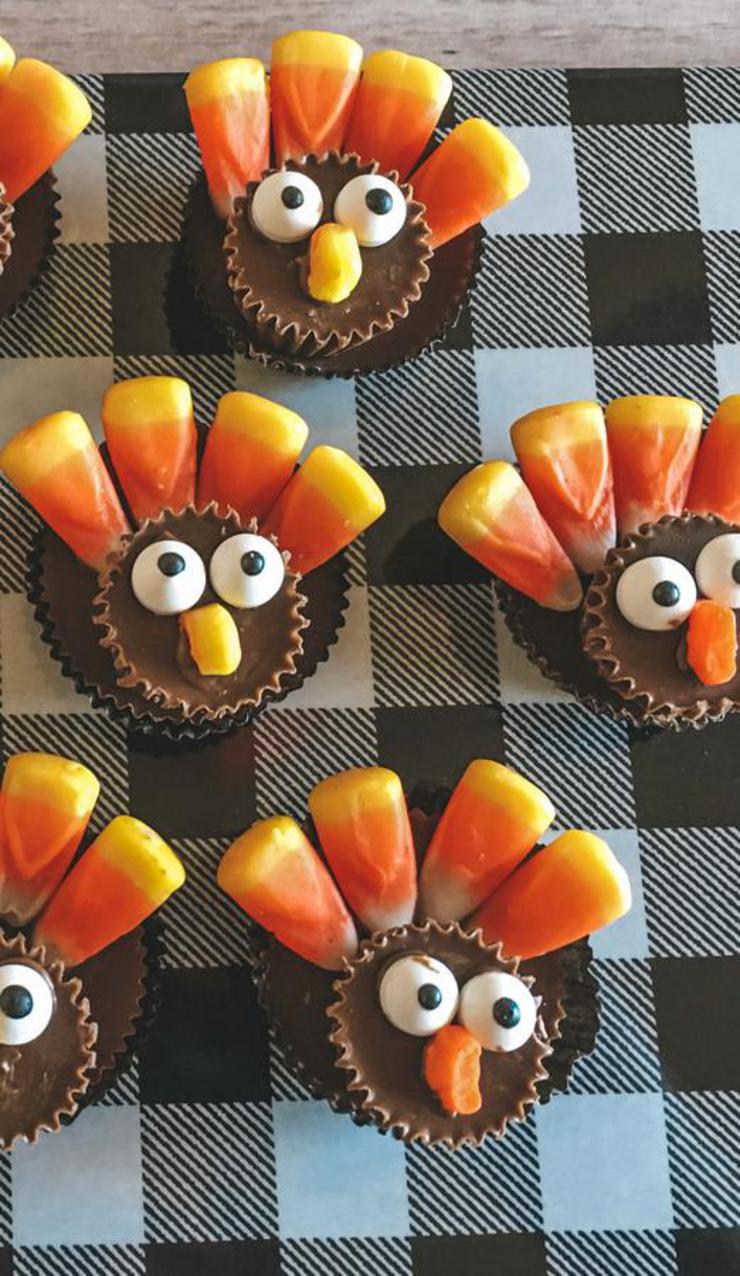 Reese Turkeys – BEST Edible Turkey Crafts – Easy Thanksgiving