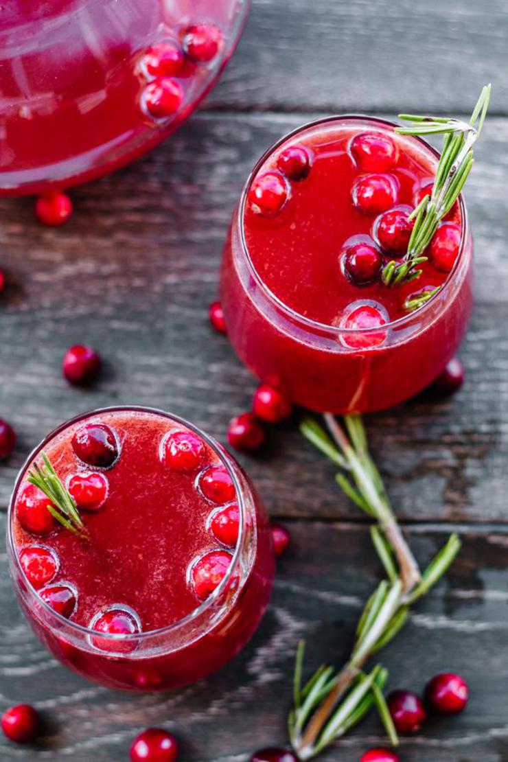 Alcohol Drinks Cranberry Holiday Punch