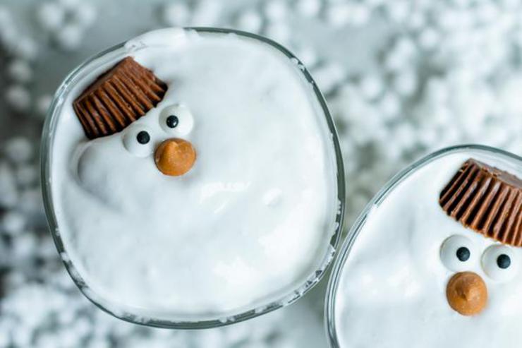 Alcoholic Drinks – BEST Melted Snowman Christmas Margarita Recipe – Easy and Simple On The Rocks Alcohol Drinks