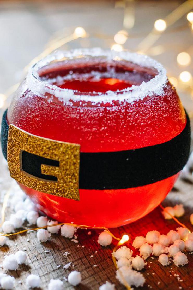 Alcoholic Drinks – BEST Santa Christmas Margarita Recipe – Easy and
