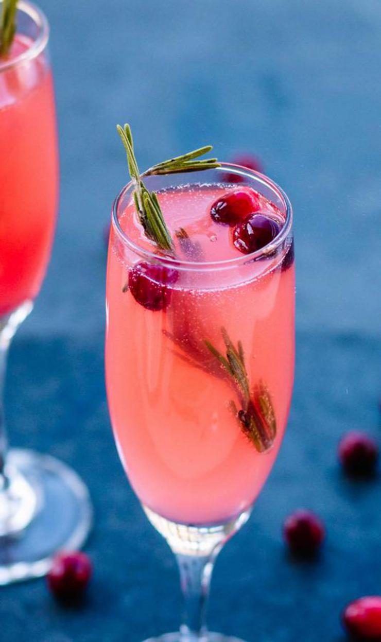 Alcoholic Drinks – BEST vanilla Cranberry Christmas Mimosa Recipe – Easy and Simple New Years Cocktail Drinks