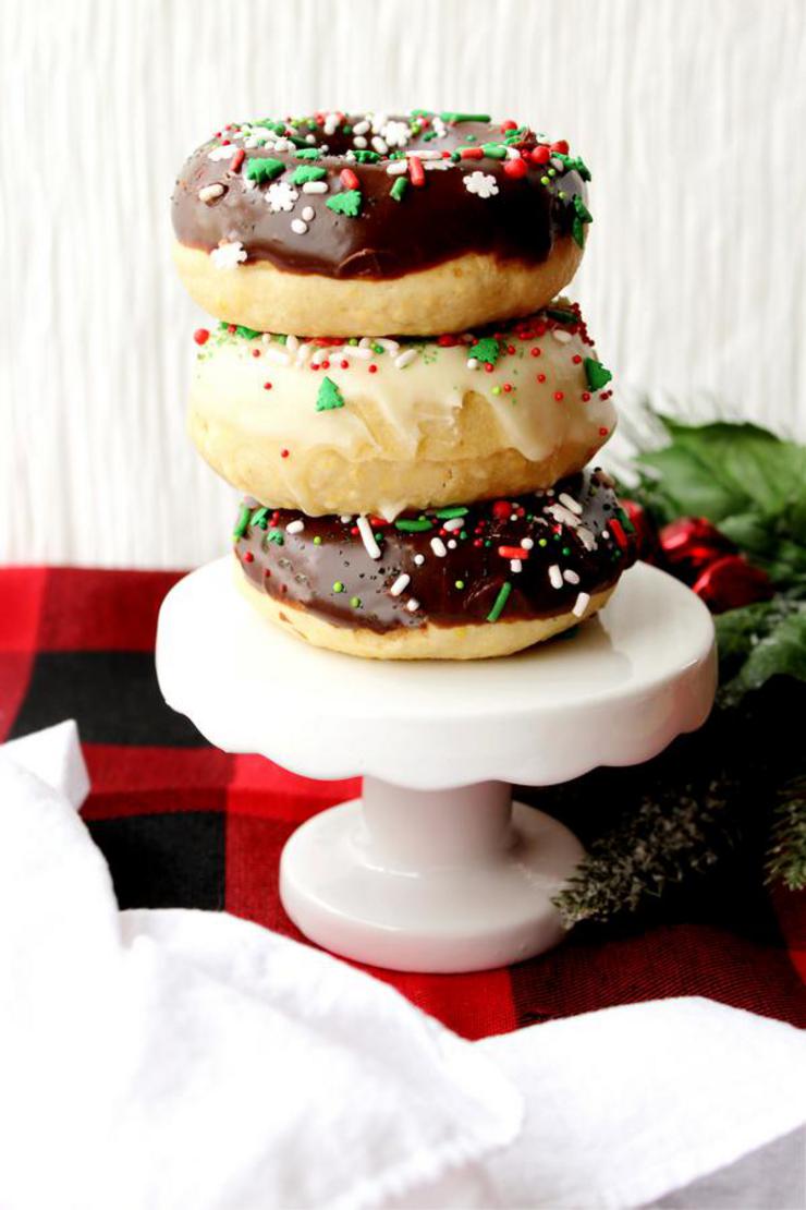 Easy Christmas Donuts - Christmas Breakfast - Desserts - Quick - Simple Christmas Baked Donut Recipe