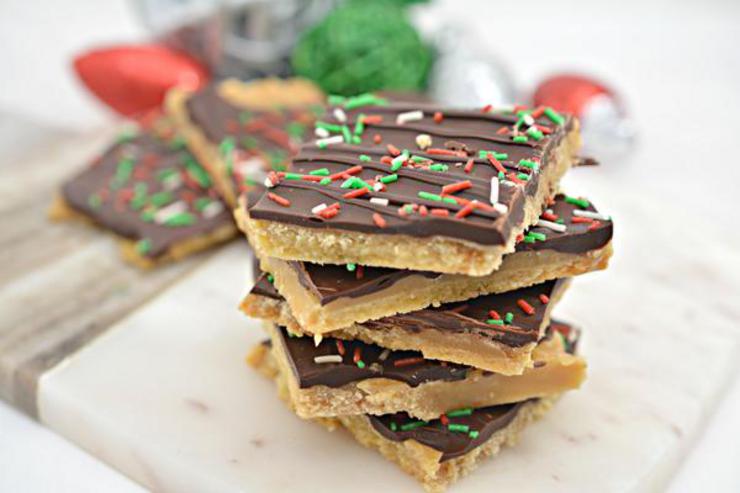 Keto Christmas Crack Low Carb Toffee Crackers