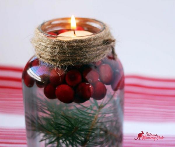 Mason Jar Christmas Candle