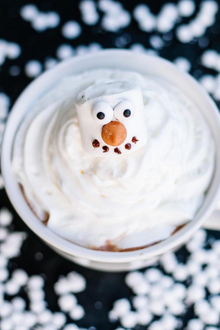 Hot Chocolate Drinks – BEST Melted Snowman Hot Chocolate Recipe – Easy and Simple Holiday Drink Idea