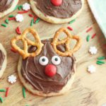 Christmas Cookies – BEST Rudolph The Red Nose Reindeer Cookie Recipe – {Easy} Sugar Cookies – Party Food - Desserts – Snacks