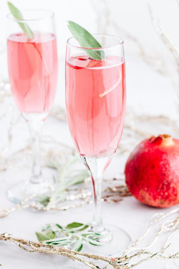 Alcoholic Drinks – BEST Bubbly Pomegranate Champagne Recipe – Easy and Simple Cocktail Drinks