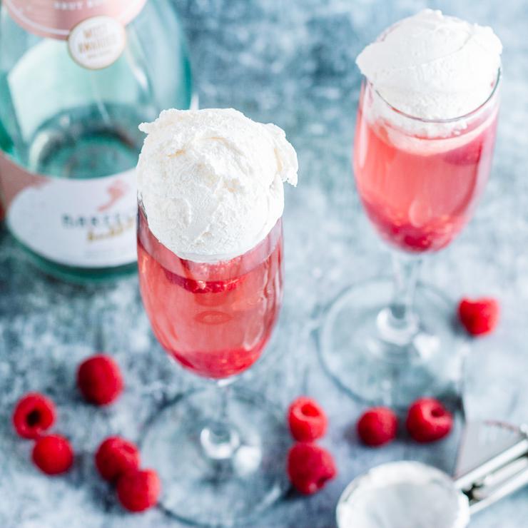 Alcohol Drinks Pink Champagne Float
