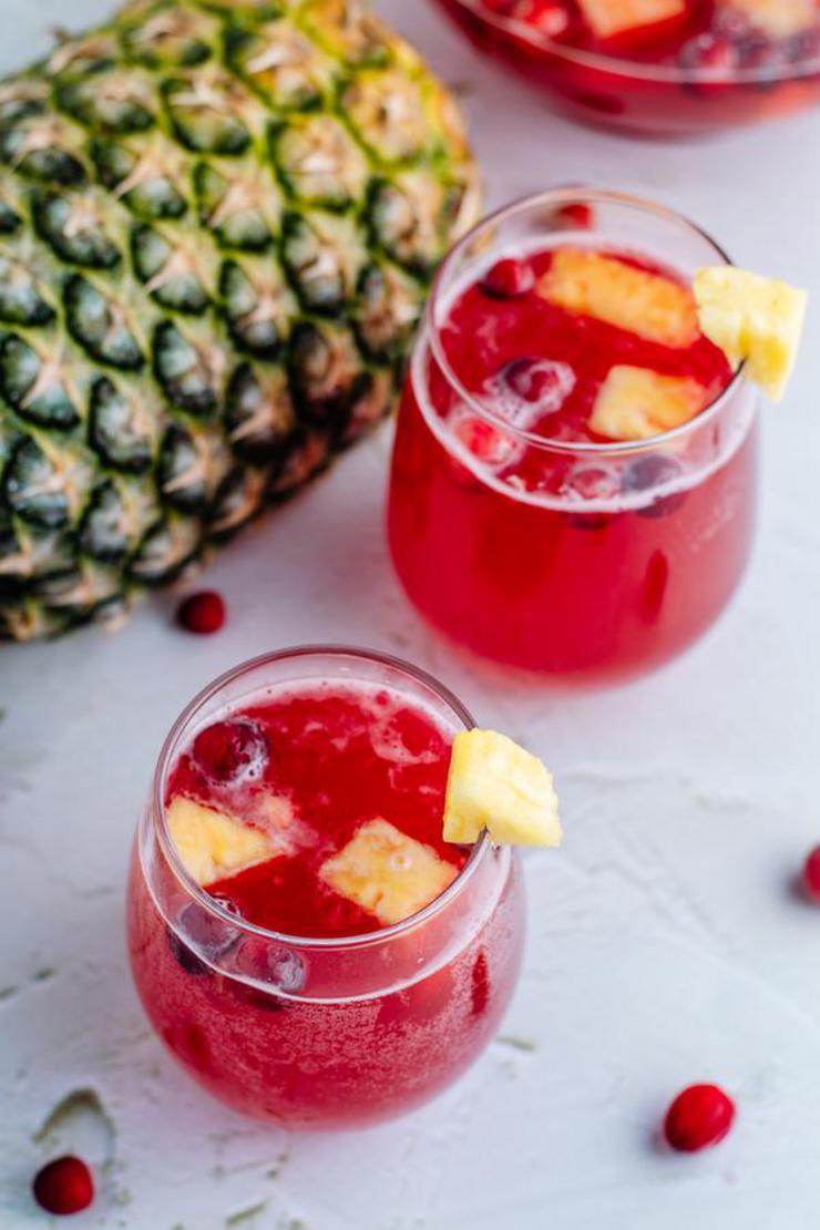 Alcohol Drinks Sparkling Cranberry Punch