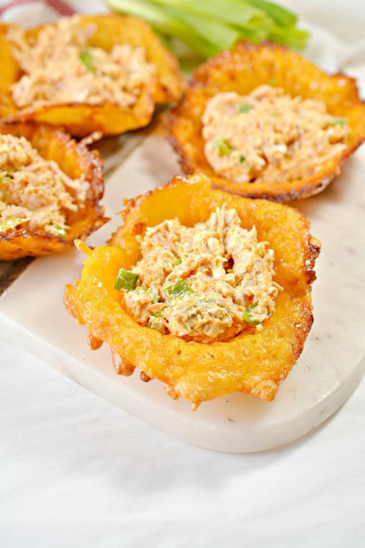 Easy Keto Buffalo Chicken Cheese Cups – Best Homemade Low Carb Buffalo Chicken Cheese Cup Recipe – Finger Food – Appetizers – Snacks – Party Food – Quick – Simple