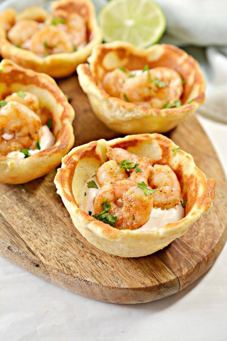 Easy Keto Tequila Lime Shrimp Mini Cups – Best Homemade Low Carb Tequila Lime Shrimp Fathead Dough Bites Recipe – Finger Food – Appetizers – Snacks – Party Food – Quick – Simple