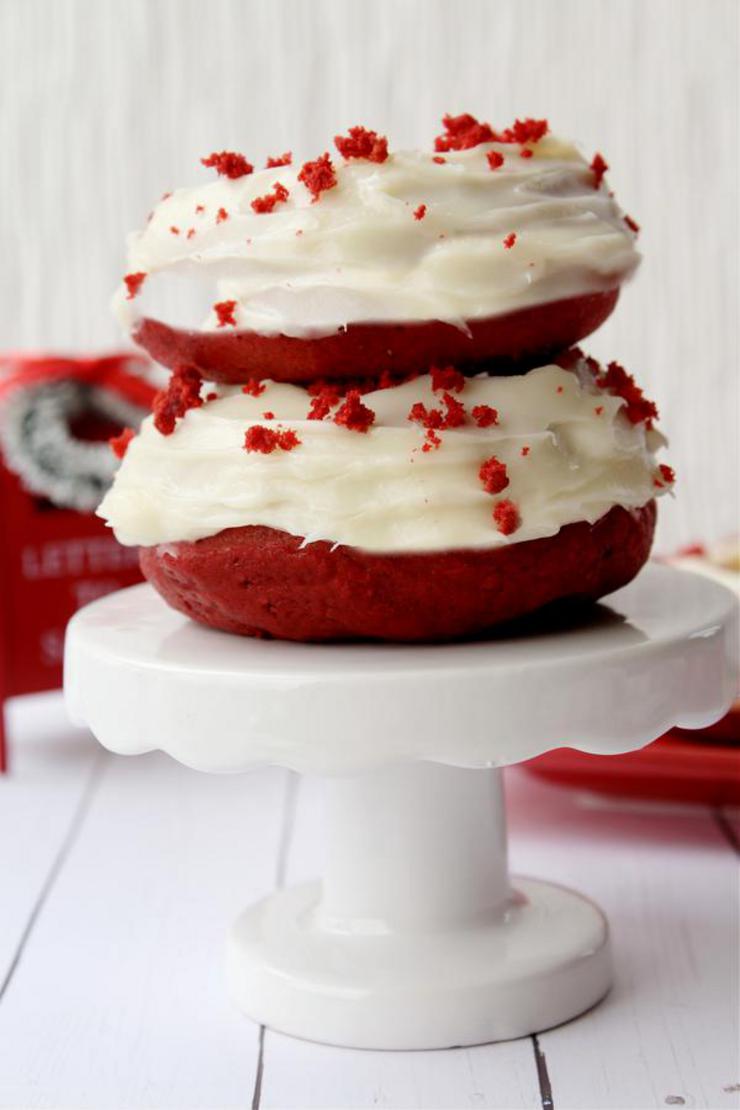 Red Velvet Donuts – BEST Donut Recipe – {Easy} Homemade Red Velvet Donut Idea – Party Food - Desserts – Snacks