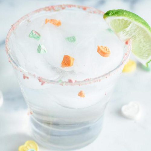 Alcoholic Drinks – BEST Conversation Heart Margarita Cocktail Recipe – Easy and Simple Valentines Alcohol Drinks