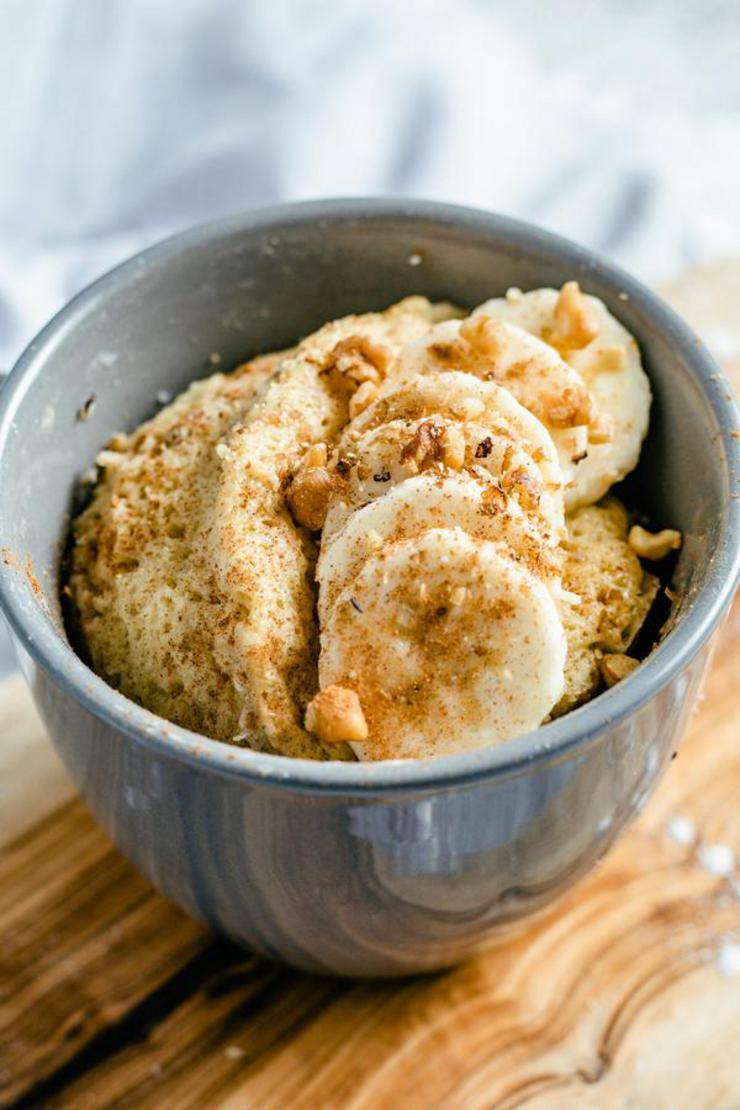 Microwave Mug Cake Recipe – Easy Microwave Banana Bread Mug Cake For One – Simple Baking