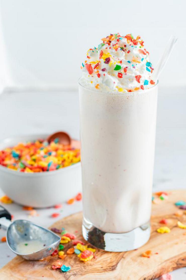 Milkshake – Best Homemade Fruity Pebbles Milkshake Recipe – {Easy} Snacks – Desserts – Quick – Simple
