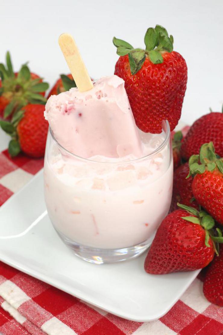 Alcohol Drinks Strawberries And Cream Cocktail