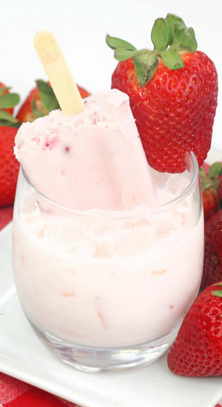 Alcohol Drinks Strawberries And Cream Cocktail