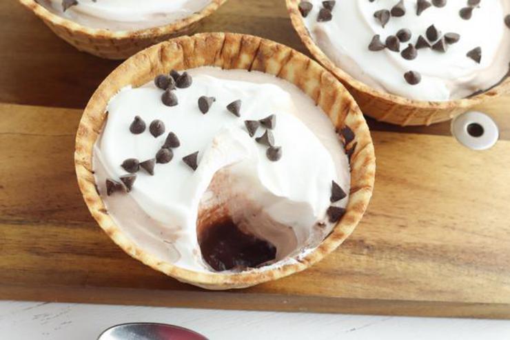 Party Food Pudding Pie Waffle Cups