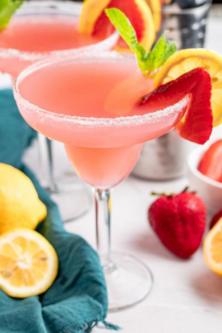 Alcoholic Drinks – BEST Pink Lemonade Margarita Cocktail Recipe – Easy ...