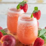 Alcoholic Drinks – BEST Strawberry Peach Slushie Cocktail Recipe – Easy and Simple Wine Cocktail Alcohol Drinks