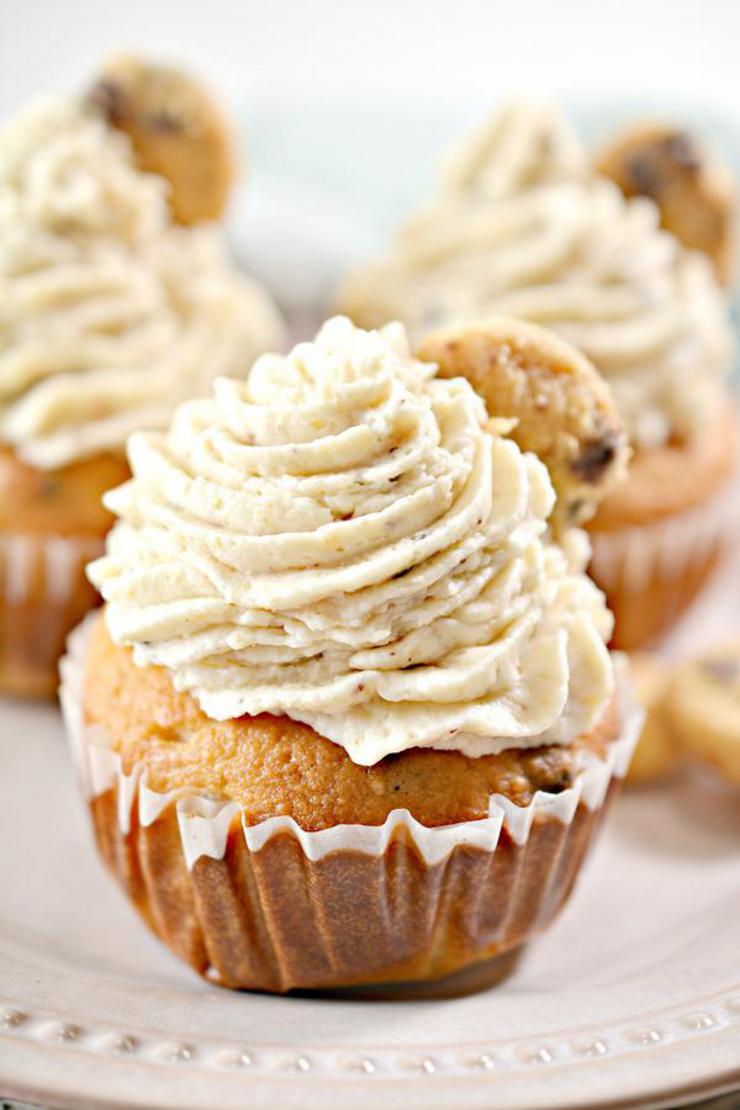 Gluten Free Cupcakes – BEST Gluten Free Chocolate Chip Cookie Cupcake Recipe – Desserts – Snacks