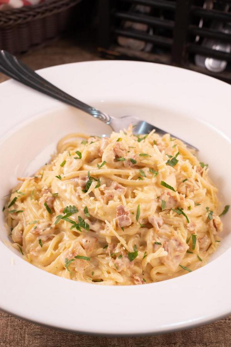 BEST Gluten Free Spaghetti Carbonara Pasta Recipe – Lunch – Dinner