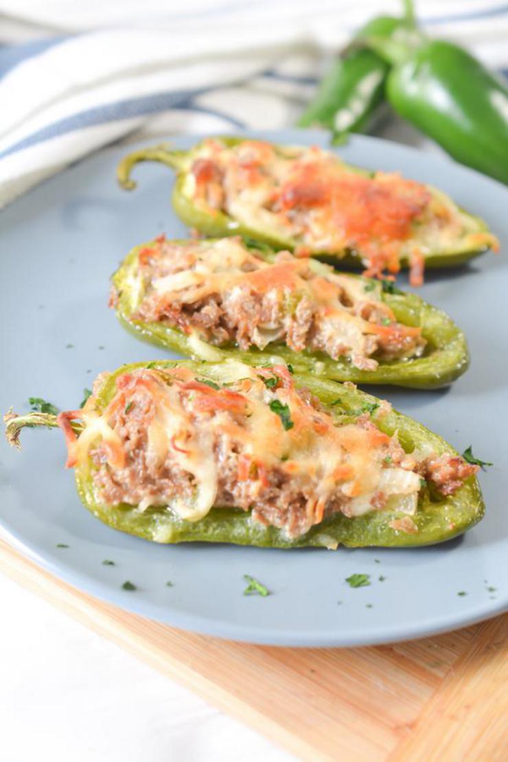 BEST Low Carb Cheesesteak Stuffed Jalapenos Recipe {EASY} Gluten Free Quick & Easy Ketogenic Diet Recipe – Completely Keto Friendly
