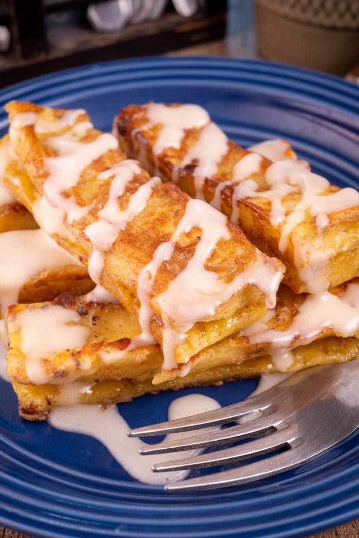 BEST Keto Cinnamon Roll French Toast Sticks – Low Carb Keto French Toast Recipe – 90 Second Microwave Bread For Easy Ketogenic Diet French Toast