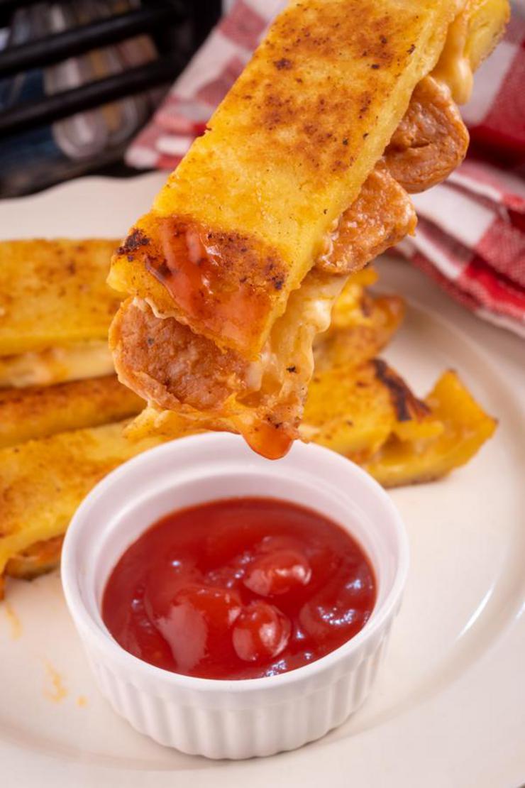 BEST Keto Grilled Cheese Pizza Sticks – Low Carb Keto Grilled Cheese Pizza Recipe – 90 Second Microwave Bread For Easy Ketogenic Diet - Gluten Free