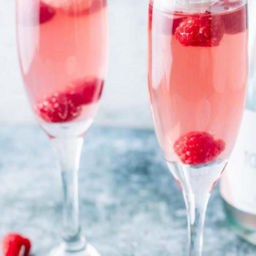 Keto Champagne Cocktail – BEST Low Carb Pink Champagne Float Alcohol Recipe – EASY Ketogenic Diet Alcoholic Drink Mix You Will Love
