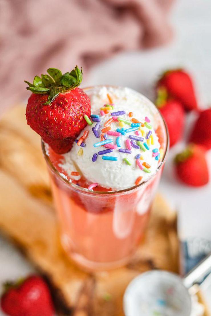 Strawberries And Cream Floats