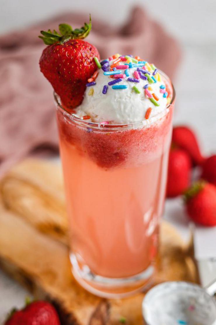 Strawberries And Cream Floats