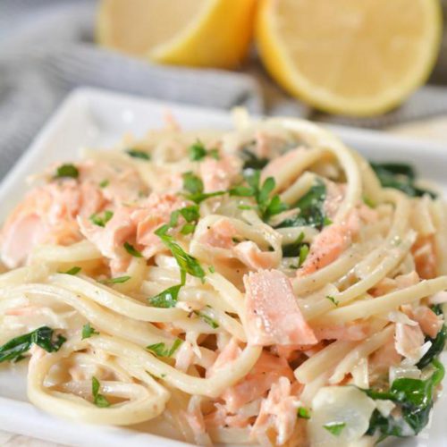 EASY Keto Creamy Salmon Pasta – Low Carb Seafood Pasta Noodles Idea – Quick – Healthy – BEST Recipe – Ketogenic Diet – Dinner – Lunch