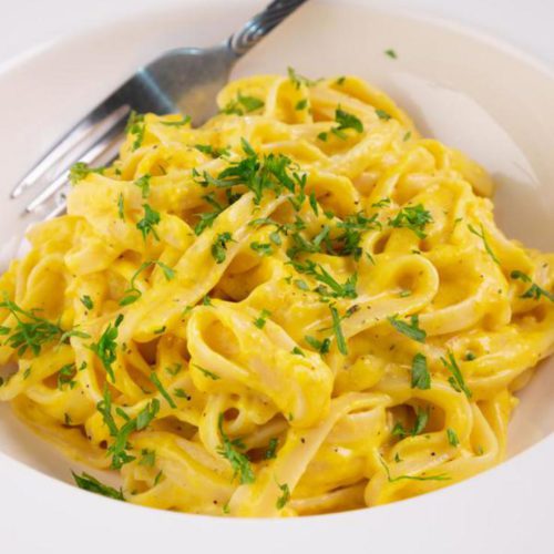 Pumpkin Fettuccine Alfredo – EASY Pasta Alfredo – BEST Stove Top One Pan Dinners - Pumpkin Alfredo Recipe – Creamy Homemade Dinner – Lunch – Side Dishes