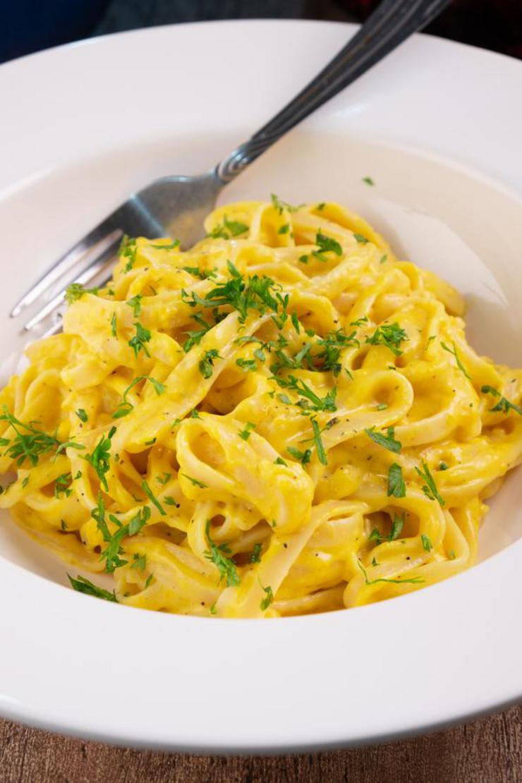 Pumpkin Fettuccine Alfredo – EASY Pasta Alfredo – BEST Stove Top One Pan Dinners - Pumpkin Alfredo Recipe – Creamy Homemade Dinner – Lunch – Side Dishes