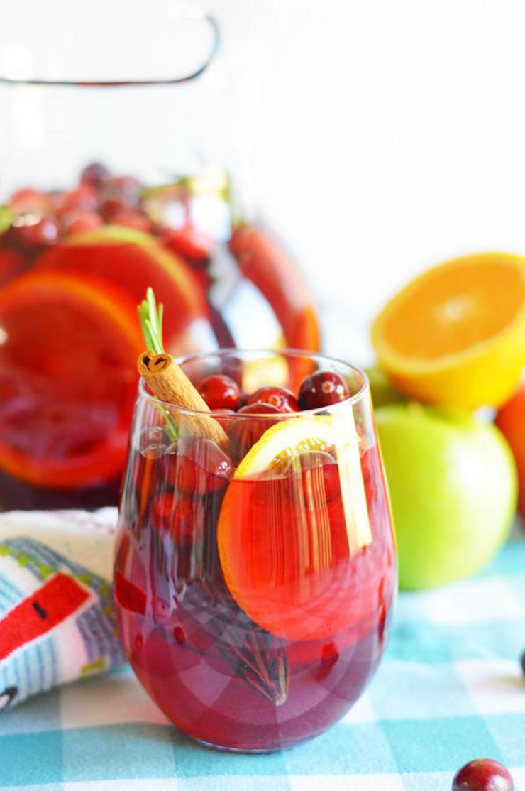Holiday Alcoholic Drinks – BEST Holiday Red Wine Sangria Cocktail Recipe – Easy and Simple Alcohol Drinks