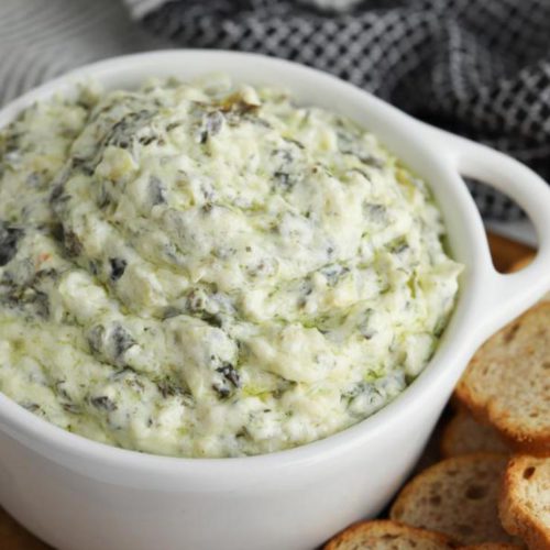 Easy Crockpot Spinach Artichoke Dip – Best Homemade Recipe – Slow Cooker Appetizers – Snacks - Party Food – Quick – Simple